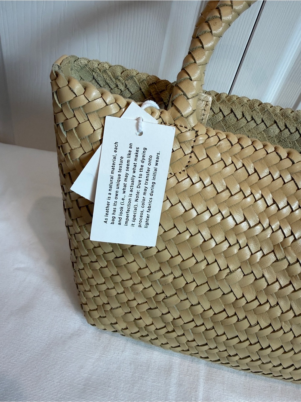 Madewell Woven Mini Leather Tote Bag and Bag Pins - Picture 8 of 8